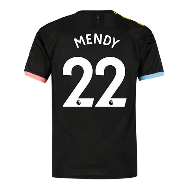 Camiseta Manchester City NO.22 Mendy Replica Segunda Ropa 2019/20 Negro